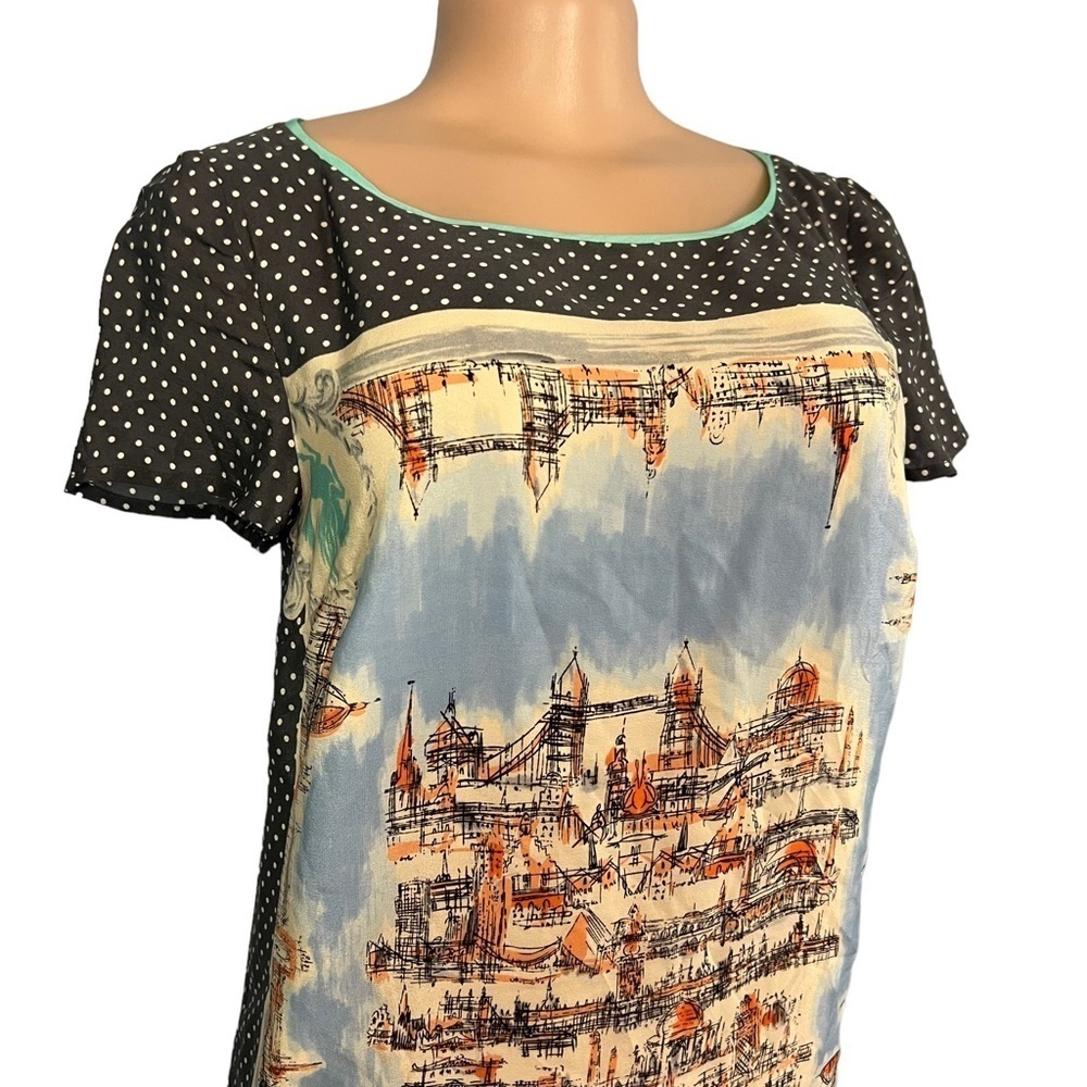 Anthropologie Maeve Around Town Silk Tee Dress - Picture 2 of 13